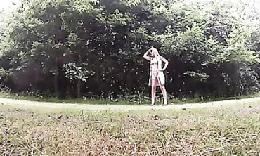 Outdoor Flashing in Zip Front Sundress