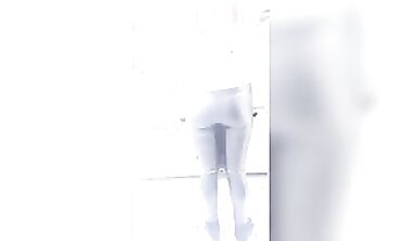 POV: Following a Honey Babe in Sexy Leather Leggings
