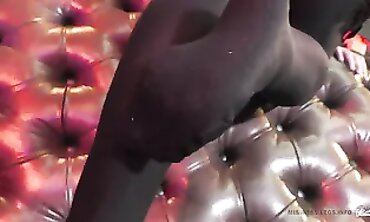 Ebony Goddess Princess in Opaque Stockings POV