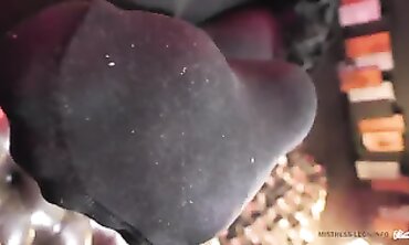 Ebony Goddess Princess in Opaque Stockings POV