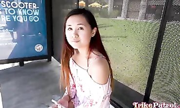 Elle Voneva's First Hardcore Asian 3-Way with Big Dick