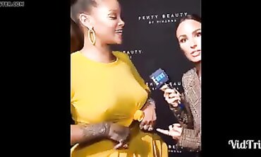 Rihanna Shows Off Her Massive Natural Boobs