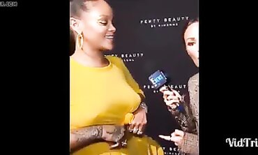 Rihanna Shows Off Her Massive Natural Boobs