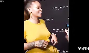 Rihanna Shows Off Her Massive Natural Boobs