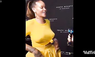 Rihanna Shows Off Her Massive Natural Boobs