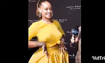 Rihanna Shows Off Her Massive Natural Boobs