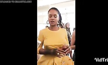 Rihanna Shows Off Her Massive Natural Boobs