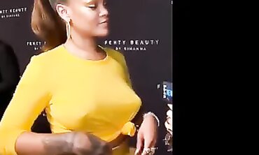 Rihanna Shows Off Her Massive Natural Boobs
