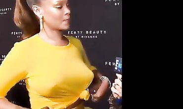 Rihanna Shows Off Her Massive Natural Boobs