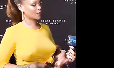 Rihanna Shows Off Her Massive Natural Boobs