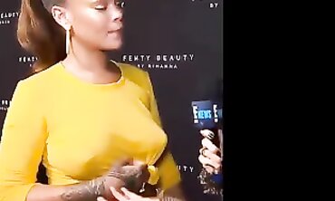 Rihanna Shows Off Her Massive Natural Boobs
