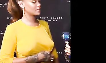 Rihanna Shows Off Her Massive Natural Boobs