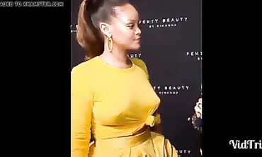 Rihanna Shows Off Her Massive Natural Boobs