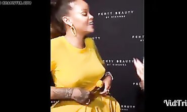 Rihanna Shows Off Her Massive Natural Boobs