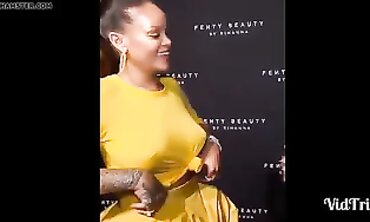 Rihanna Shows Off Her Massive Natural Boobs
