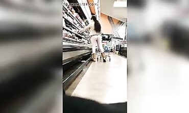 Petite African MILF Shows Off Big Ass From Behind