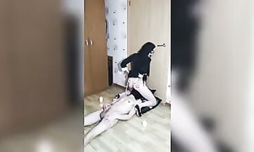 Russian Nun Gives Slave a Face Sitting Session