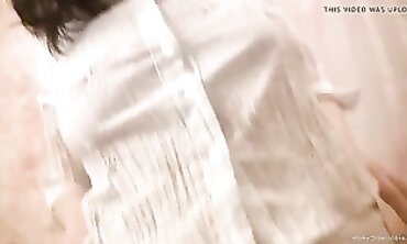 Amateur Teen Babe with Stocking Fetish Gives Blowjob to Camerman - POV