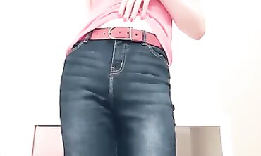Amateur Diaper and Jeans Fetish: Pissing and Masturbation