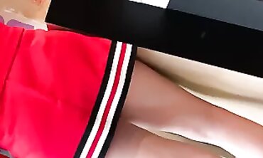 Candid Upskirt: Blonde Junior Cheerleader Caught on Hidden Cam