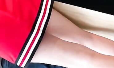 Candid Upskirt: Blonde Junior Cheerleader Caught on Hidden Cam