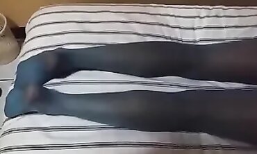 Beauty and Honey in Blue Thigh-High Stockings