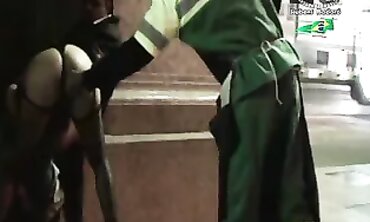 barely legal Latina Couple Succumbs to Public Street Gangbang