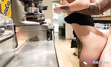 Petite Silvia Soprano Seduced by a Lusty Waiter