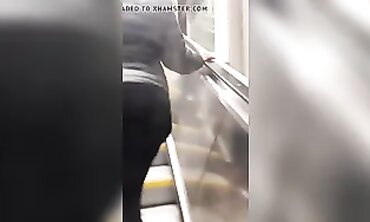 Black African Ass in Pants Gets Nutted