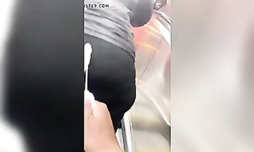 Black African Ass in Pants Gets Nutted