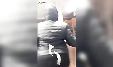 Black African Ass in Pants Gets Nutted