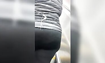 Black African Ass in Pants Gets Nutted
