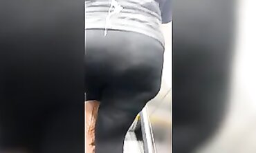 Black African Ass in Pants Gets Nutted