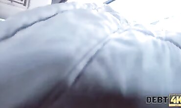 Debt4k: Stunning Blonde Bartender Gets Paid for Rough Sex by Rich Client