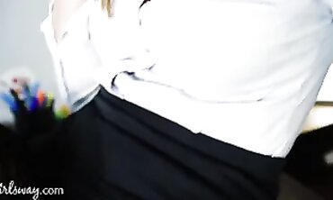 Skylar Snow Seduces Her Boss In A Lingerie Office Encounter