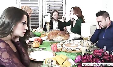 Cassidy Klein and Johnny Castle Share a Thanksgiving Dinner Fuck
