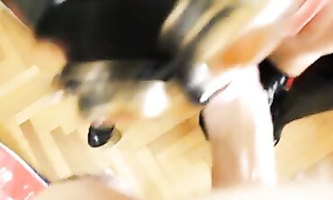 Rosy MILF Eva Latex in Rough POV Deepthroat with Mask
