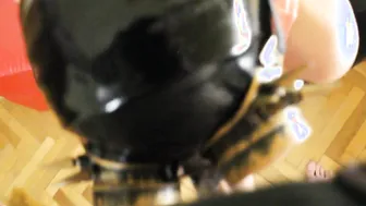Rosy MILF Eva Latex in Rough POV Deepthroat with Mask