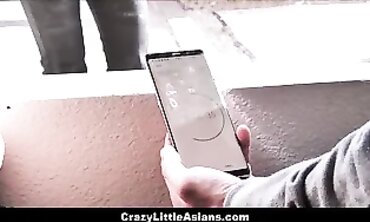 Asian Teens Get A Surprise From Their Order - Ember Snow & Two Hunks