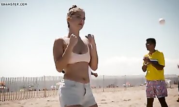 Barbara Palvin Rocks a Bikini at the Beach Volleyball Tournament