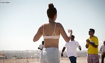 Barbara Palvin Rocks a Bikini at the Beach Volleyball Tournament