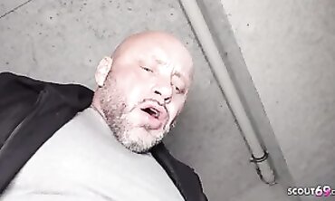 Elderly Man Fucks barely legal Blonde in Public - Old & Younge Sex Outdoors