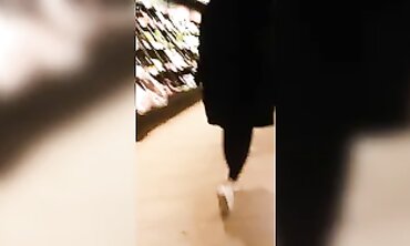 German Blonde Caught in Candid Leggings