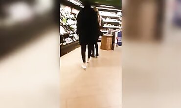 German Blonde Caught in Candid Leggings