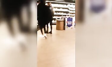 German Blonde Caught in Candid Leggings