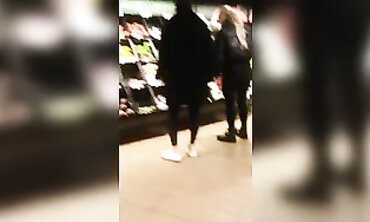 German Blonde Caught in Candid Leggings
