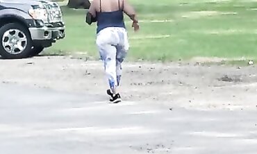Bow Shows Off Her Huge Mature Ass