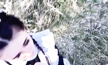 Czech College Girl Gets Pounded in the Bushes