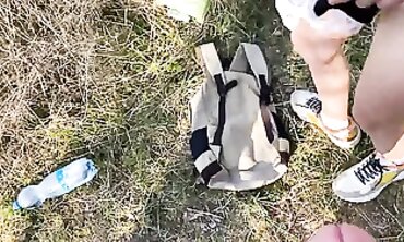Czech College Girl Gets Pounded in the Bushes