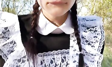 Czech College Girl Gets Pounded in the Bushes